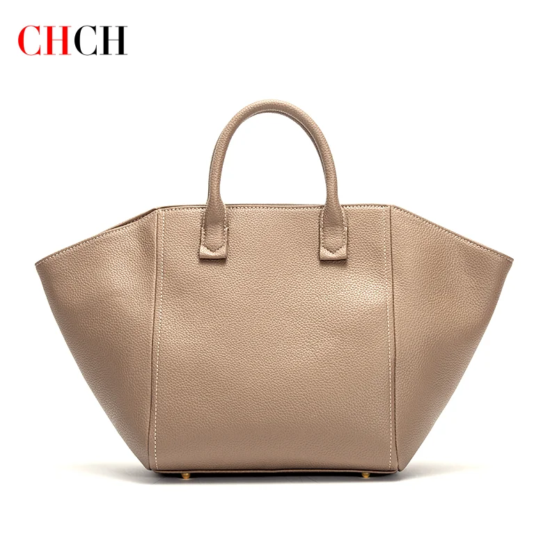 CHCH Tote Bag 2024 New Simple Hourglass Bag with Removable Shoulder Strap Business Wallet