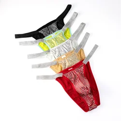 Calzoncillos pequeños de 5 piezas para hombre, ropa interior Sexy de cintura baja, Bikini