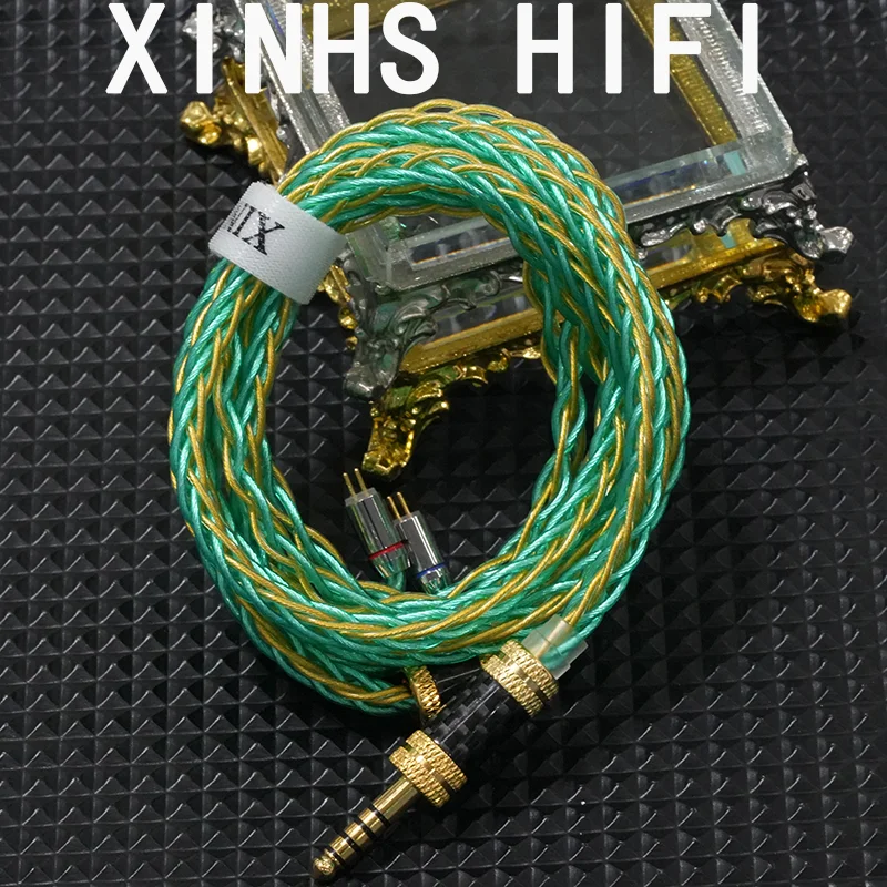 XINHS HIFI R14 8コアイヤホンIEMアップグレードケーブル、4.4mm、3.5