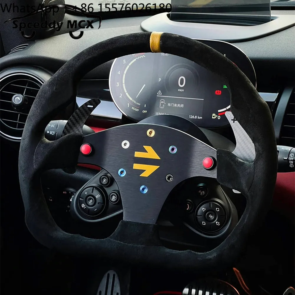 

Type D 13inch 325mm Car Gaming Simulation Racing Steering Wheel Suede Leather Universal 6 Bolt 70mm Car Sports Steering Wheel