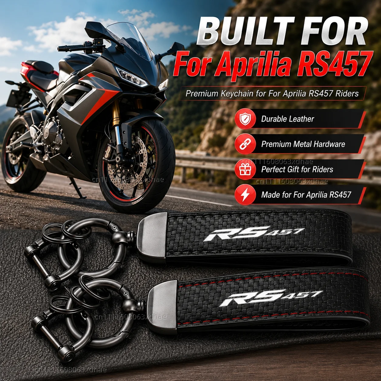 

High-Grade Leather Motorcycle Keychain Holder Keyring Accessories For Aprilia RS457 RS660 RSV4 Tuono 660 RS 457 2024 2025