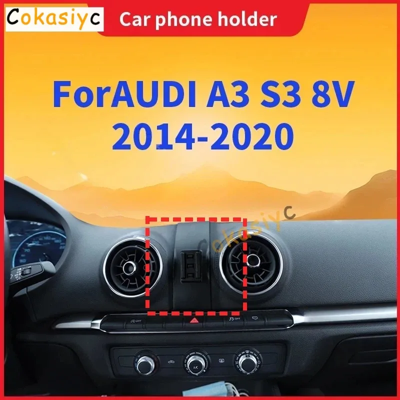 Держатель для телефона в автомобиль для AUDI A3 S3 8V 2014-2020: Специальное крепление-основание для мобильного телефона, аксессуар для интерьера авто