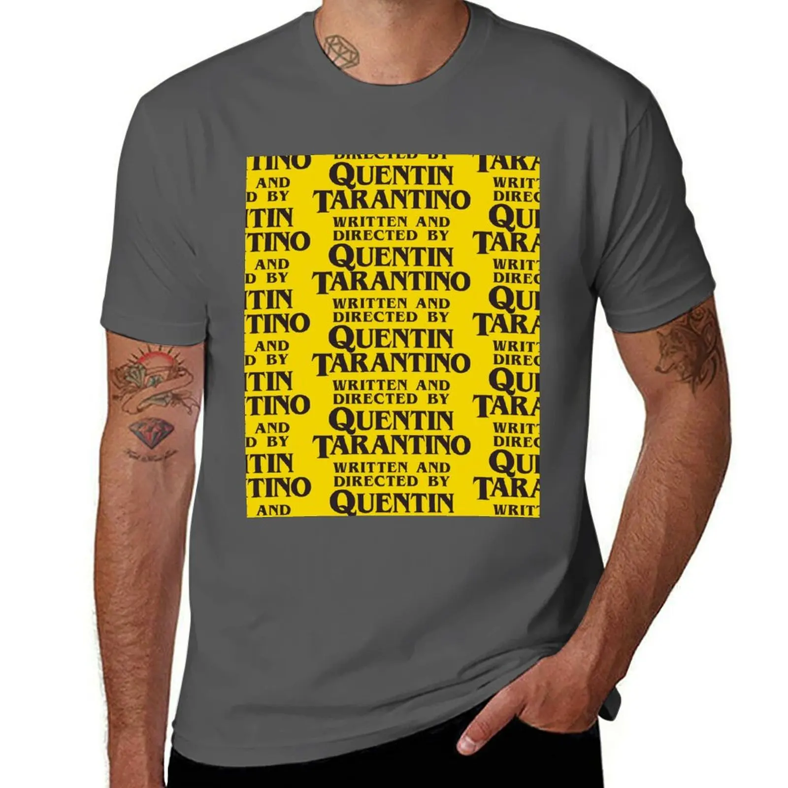 クエンティン・タランティーノ監督・脚本-tシャツ-メンズ-tシャツ-男性用-tシャツ-コットン-tシャツ