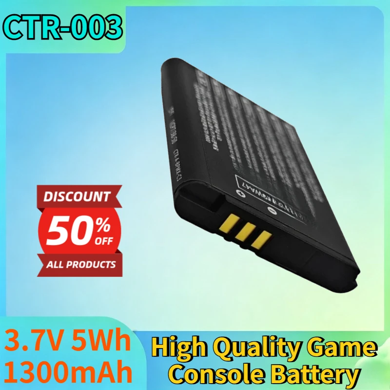 

CTR-003 3.7V 5Wh 1300mAh Li-ion Rechargeable Battery for Nintendo 3DS/2DS Gamepad Controller High Quality Game Console Battery