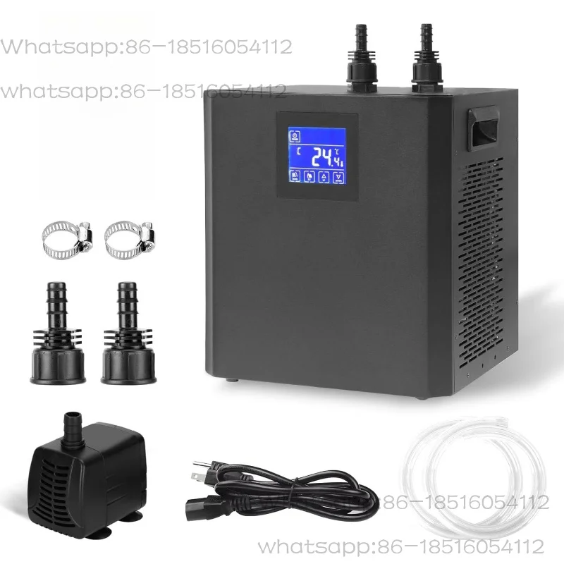 Aquarium Chiller for Fish Tank 79Gal Hydroponic Water Chiller 1/3HP Axolotl Cooler with Remote Control Pump Pipe Pet Products