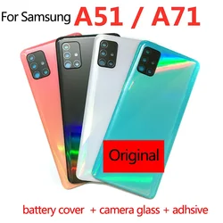 For Samsung Galaxy A51 A515 A71 A715Phone Housing Case Battery Back Cover Rear Door Cover Panel Chassis Lid Camera Lens