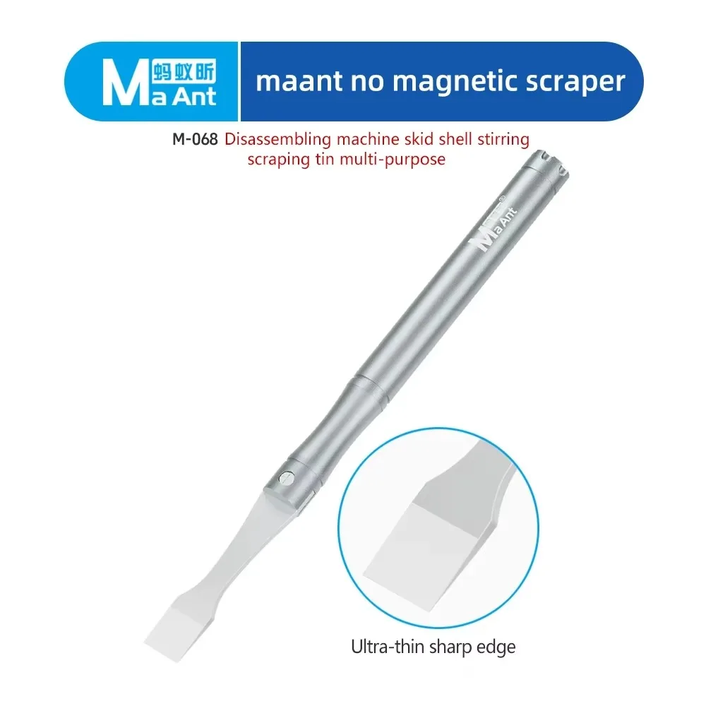 Ma-ant-068多目的スチールティンスクレーパー、はんだフラックス混合、シャーププライナイフ、携帯電話スクリーンシェル、オープニングプライクローバーツール