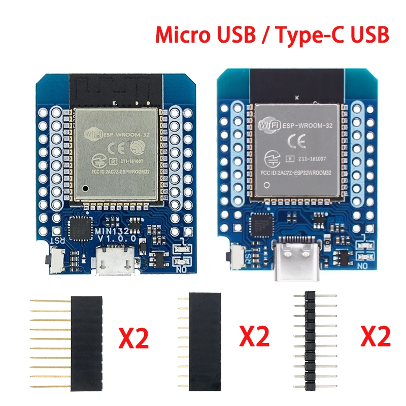 D1 mini ESP32 CH9102/CP2104 ESP-32 WiFi+Bluetooth-compatible Internet of Things development board based ESP8266 Fully functional