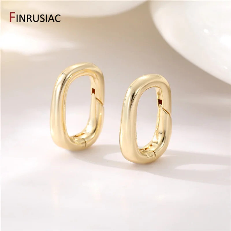 

DIY Bracelet Necklace Making Findings 14K Gold Plated Brass Spring Clasp Connection Clasp For Jewelry Making Accessories