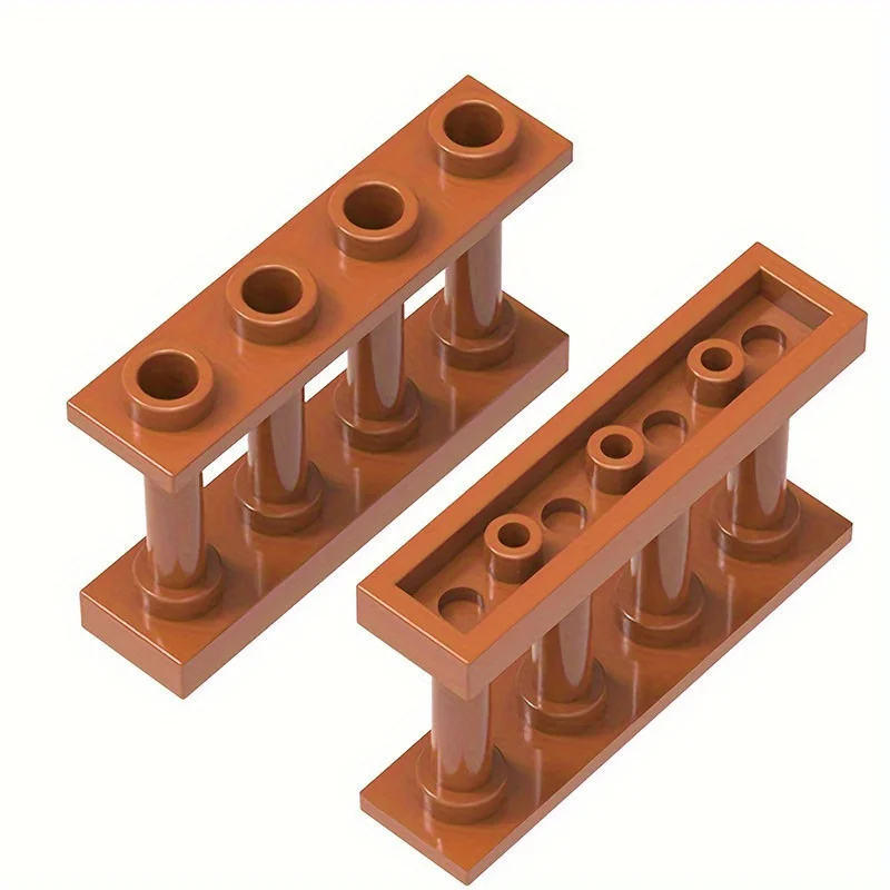 20개 1x4 난간 성벽 울타리 블록 액세서리 도시 거리 풍경 피규어 장면 모델 브릭 장난감 어린이용