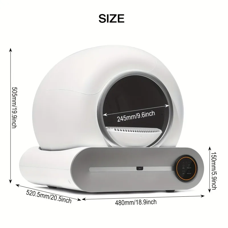 Self Cleaning Automatic Cat Litter Box Large Capacity Gal Pet Toilet