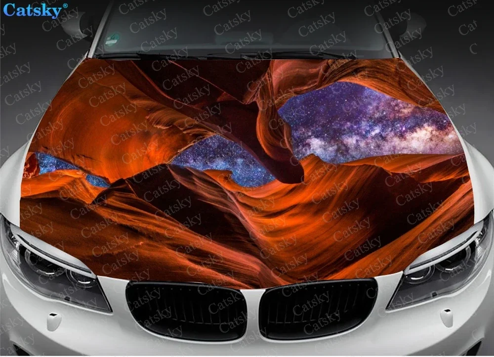 Beauty Antelope Canyon Sky Car Hood Vinyl Decal Sticker Wrap Vinyl Film Engine Cover Decals Sticker Car Hood Cover Decal Film