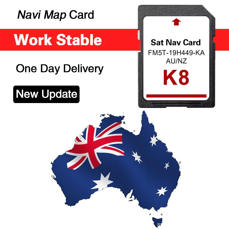 Für Ford Falcon Focus Escape Speicherkarte Sync2 Navigation SD Karte GPS 8 GB AU NZ Karten Version 2022 FM5T-19H449-KA