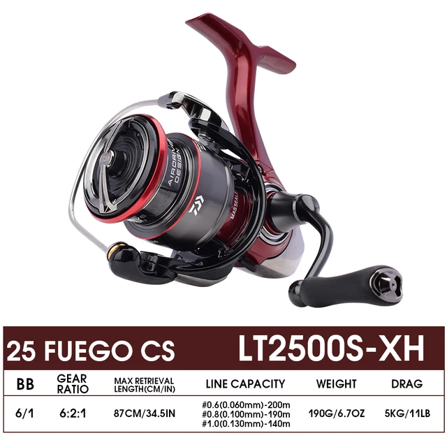 2025 Original DAIWA Fishing Spinning Reel FUEGO CS LT 1000-6000
