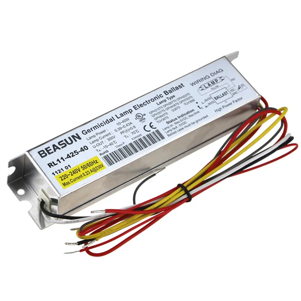 40W UV Germicidal Lamp Electronic Ballast RL11-425-40 T5 Lamp for GPH436T5L GPH793T5L GPH843T5L G36T5L TUV36WT5 TUVPL-L36W