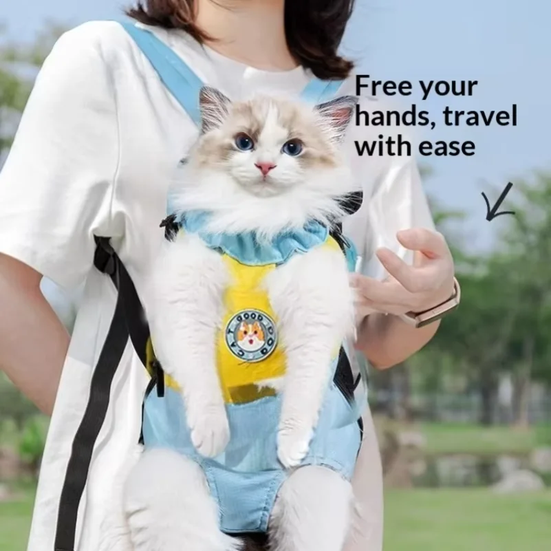 

Portable Breathable Cat Bag Pet Travel Tote Bag Backpack For Carrying Pets On Both Shoulders Outdoor Travel Set For Cats And Dog