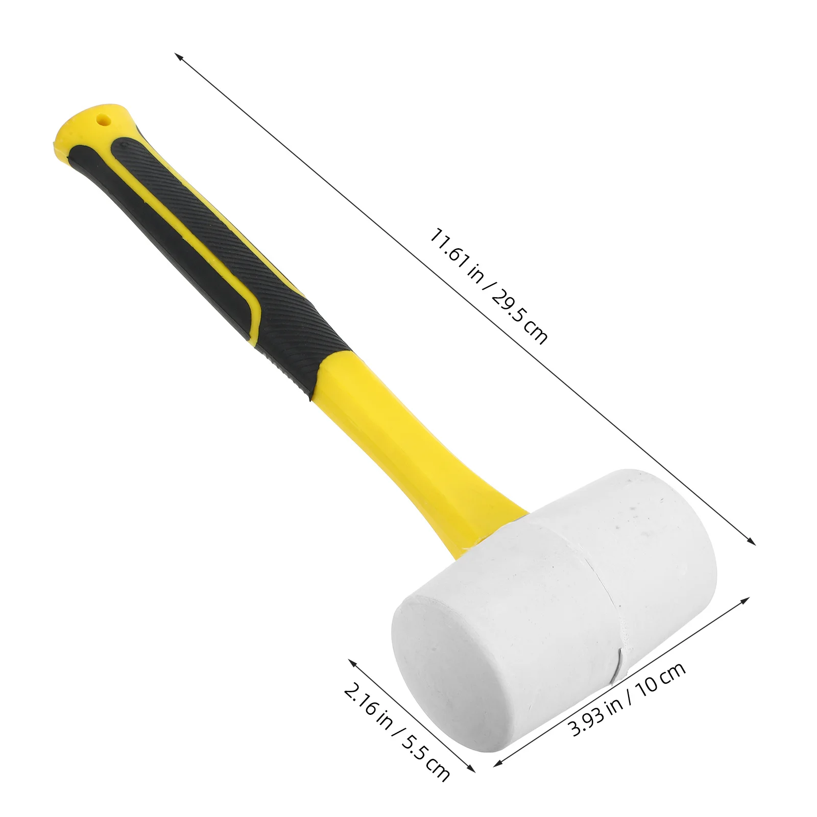 Martillo con mango antideslizante, cabezal elástico para suelo, mazo de goma, instalación de azulejos, herramientas de reparación de carpintería, mazo