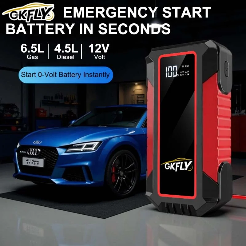 GKFLY 3000A 4000A Auto Startkabels Powerbank voor Auto Starten Draagbare Noodstart Booster Auto Start Apparaat voor Benzine Diesel