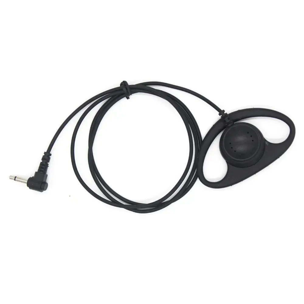 Nieuwe comfortabele pin 3,5 mm D-vorm Luister alleen zachte rubberen oortelefoon-headset voor Motorola Radio Anti-geluid oortelefoon