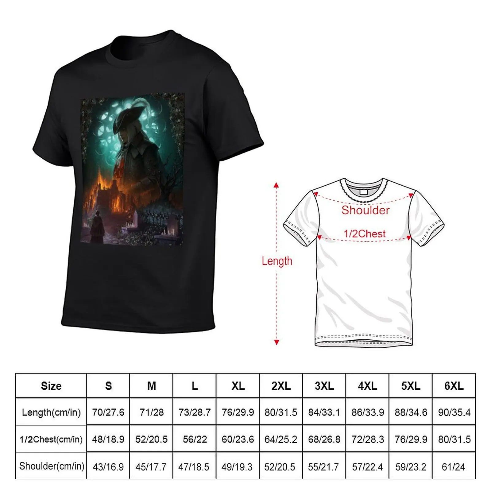 Bloodborne T-Shirt shirts graphic tee designer shirts anime figures new edition men t shirts