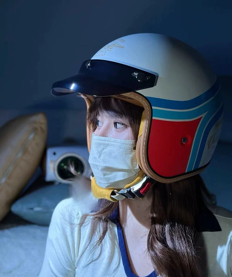 

Vintage MT Open Face Motorcycle Helmet Retro Scooter Riding 3/4 Jet Casco Moto Capacete Japanese Korea Style BLD