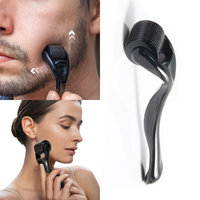 All Black 1PCS Derma Roller Premium Titanium 540 Needle Roller With Storage Case For Face Scalp Derma Stamp 0.25mm