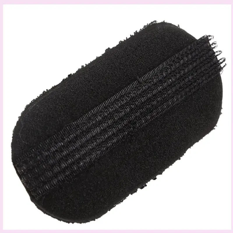 B25B 6 Pcs Black Sponge Hair Clip Volume Bumpit Padding Bun Updo