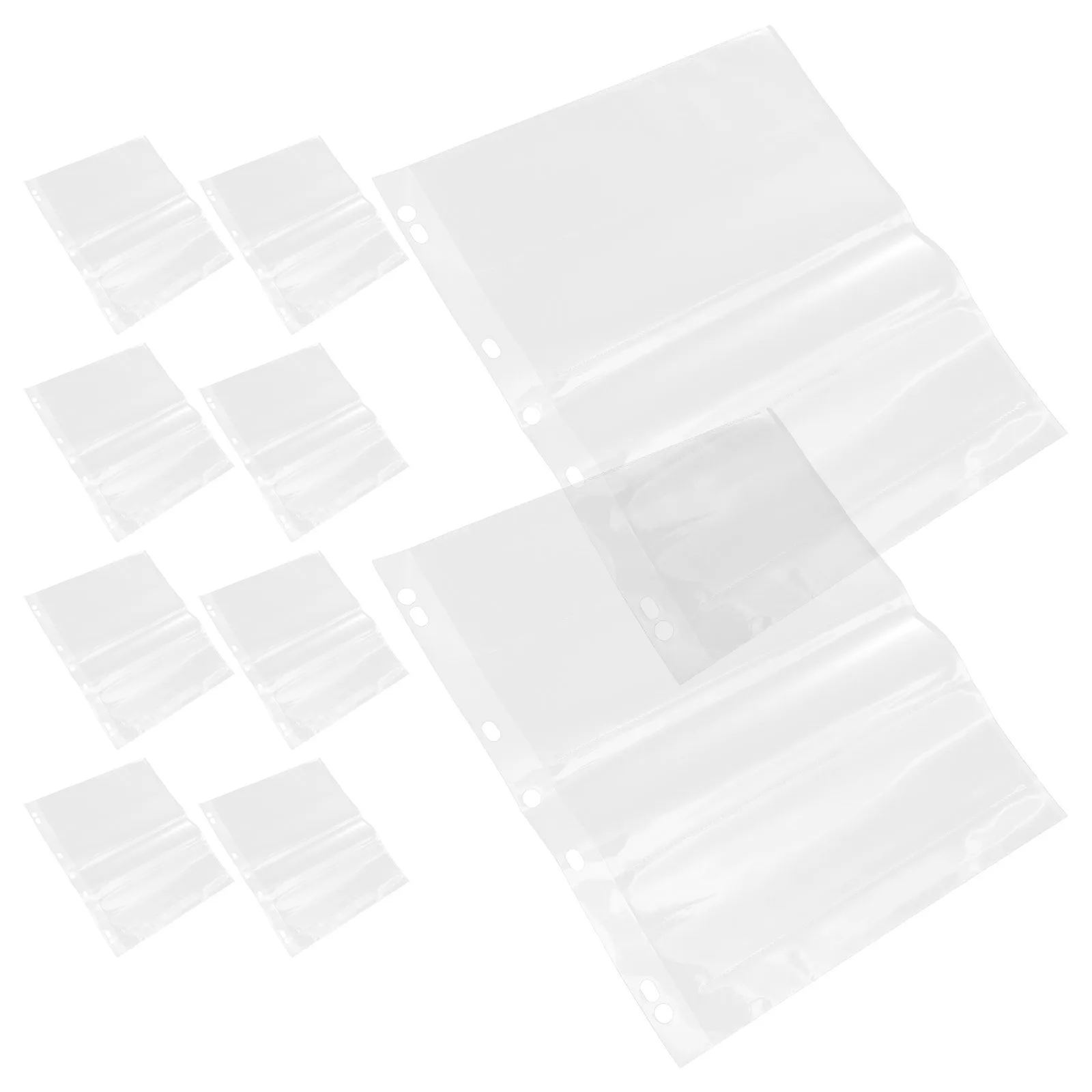 10Pcs Film Negative Bags Waterproof Document Pouches for Photo Negatives Slides Protection Archival Storage Sheets Binder Pages