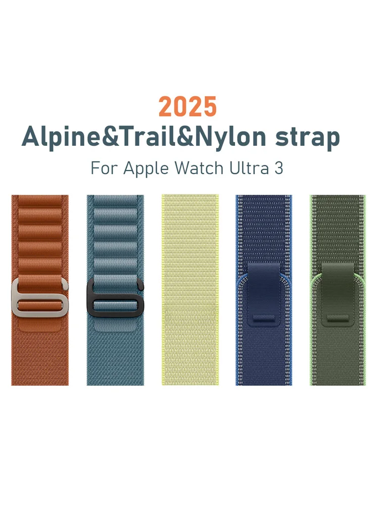 Correa Alpine/Trail Loop para Apple Watch Ultra 3 2 banda 49mm pulsera de nailon serie iwatch 11 10 7 8 9 SE3 42/46/40/44mm/45mm