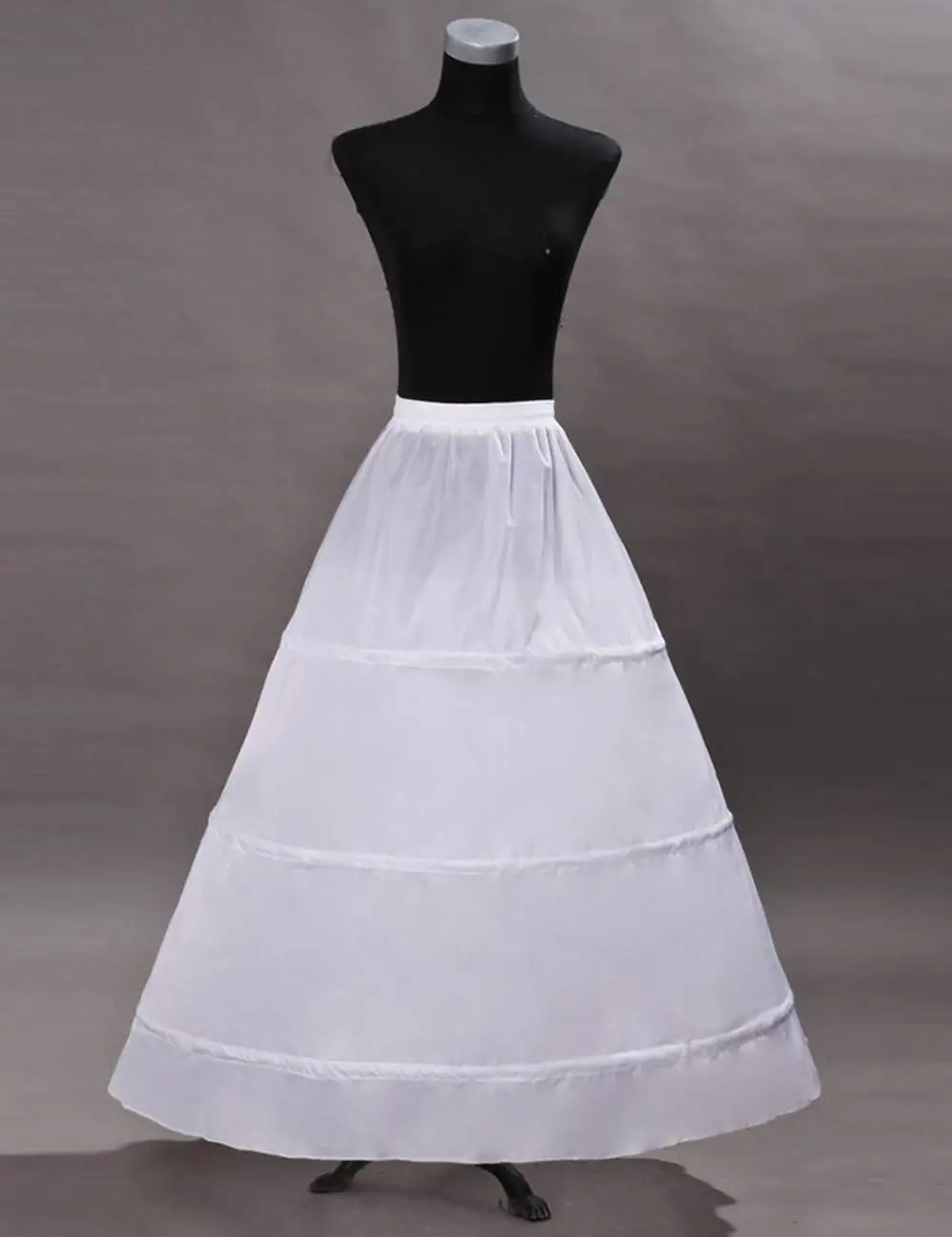 Women Crinoline Petticoat 3 Hoops Skirt Elastic Half Slip A Line Underskirt for Wedding Ball Gown Bridal Dress