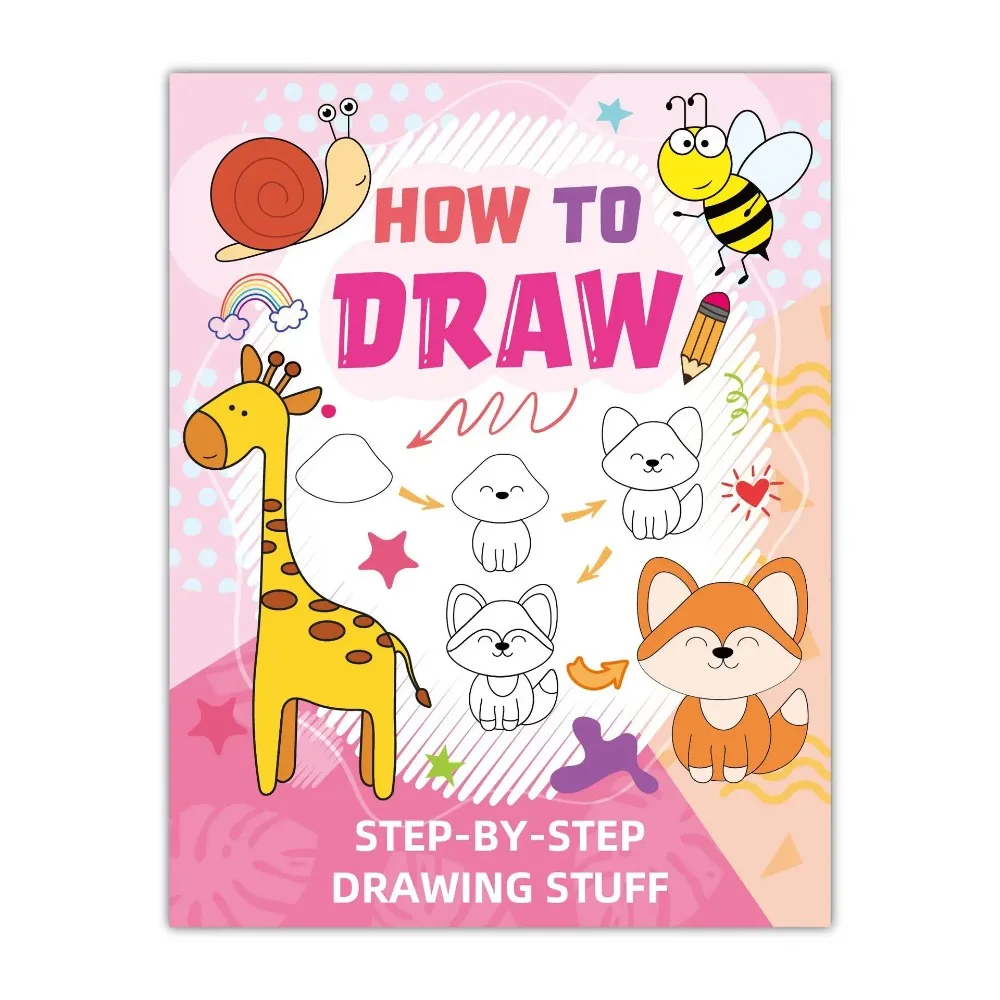 Creative Animal-Themed Cartoon Fun Doodles Simple Sketch Drawing Book, Educational Early Learning Coloring Book for Students