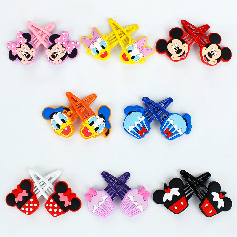 Disney Mickey Minnie Hair Clip Donald Daisy Duck bb Clip Colorful Side Hair Clip Cartoon Hairpins Hair Accessories Party Gift