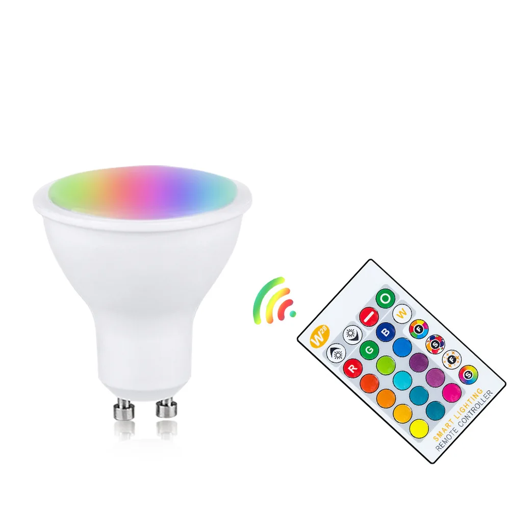 

GU10 bulb RGB bulb E27 B22 globe light 10W 15W 20W wide voltage RGB spot light RGBW light