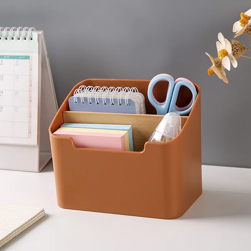 1pc Perforation-Free Compartmented Storage Container Multi-Functional Household Sorting Desktop Storage Box