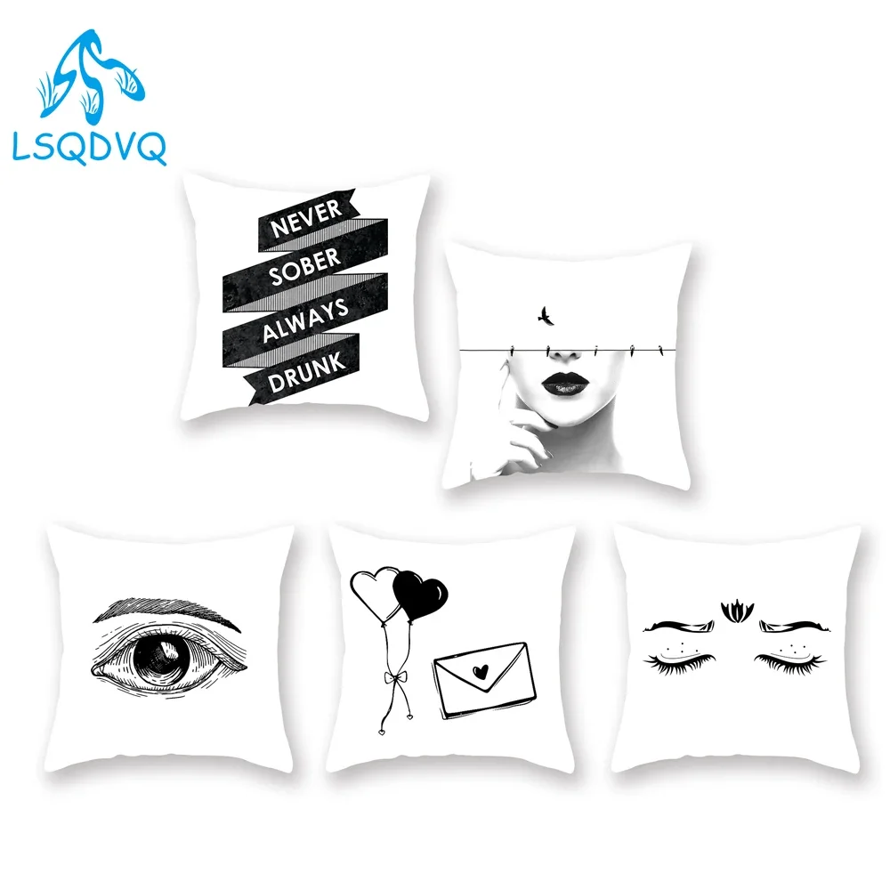 Polyester Special Eye Girl Animals Flane Throw Pillows Case Sofa Home Seat Cushion Cover for Living Room Decoration 45x45cm