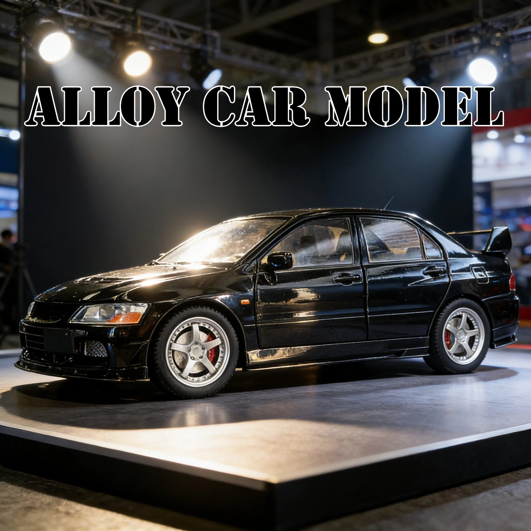 

Модель автомобиля Mitsubishi EVO IX (9-го поколения) из сплава, 24 см, со звуком и светом, открывающиеся двери, для детей, подарок