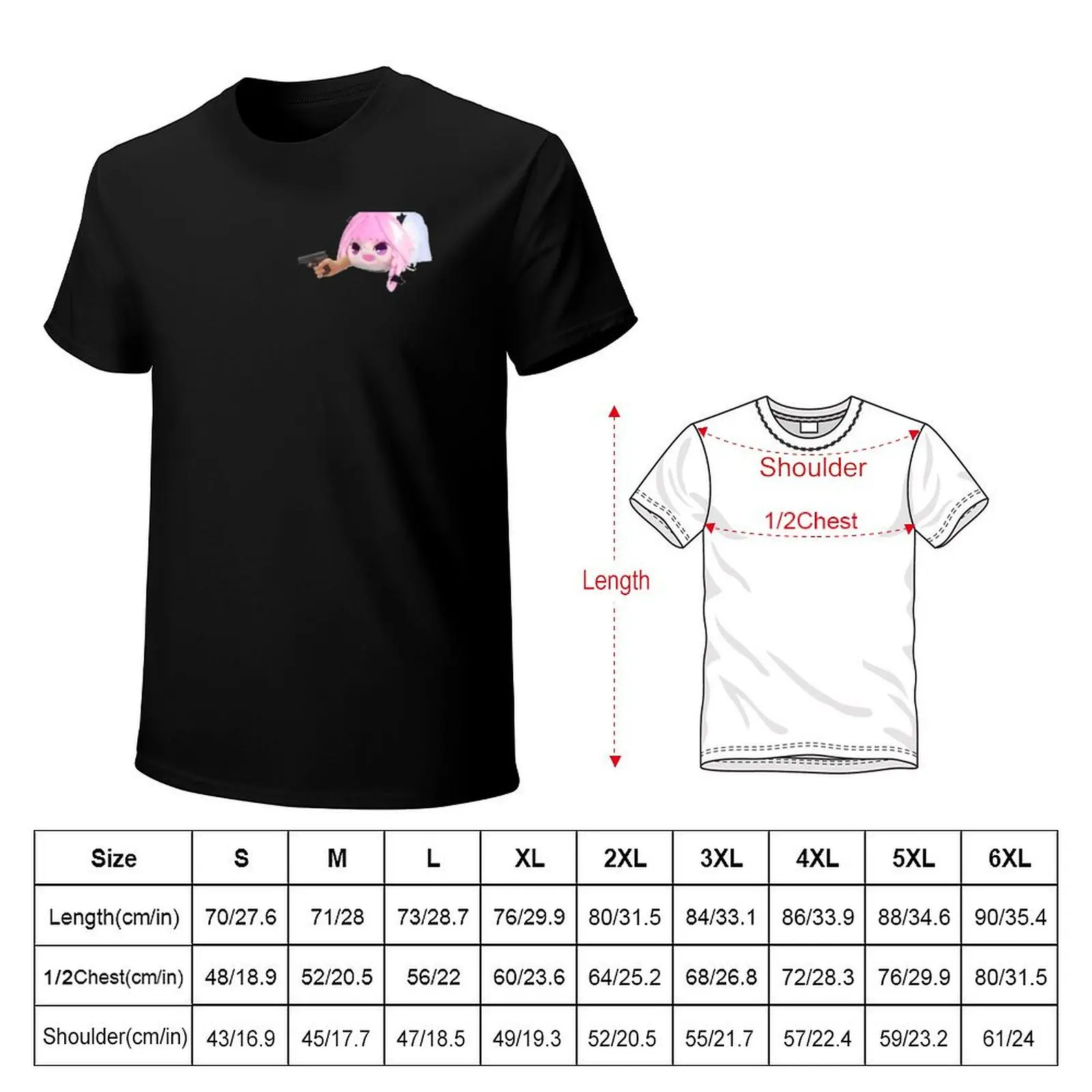 Haunted Astolfo Bean Plushie with a Gun T-Shirt t shirt man casual T-Shirt
