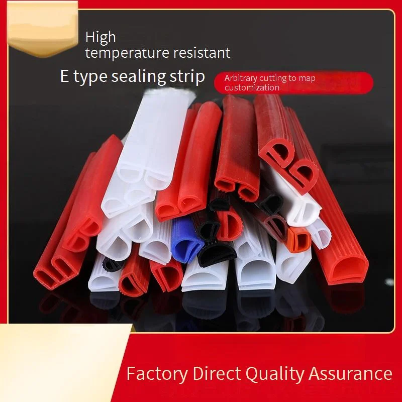 High temperature resistant silicone seal E Type Strip Red White E Shape Silicone Stirp Door Oven Door sealing Oven Steaming