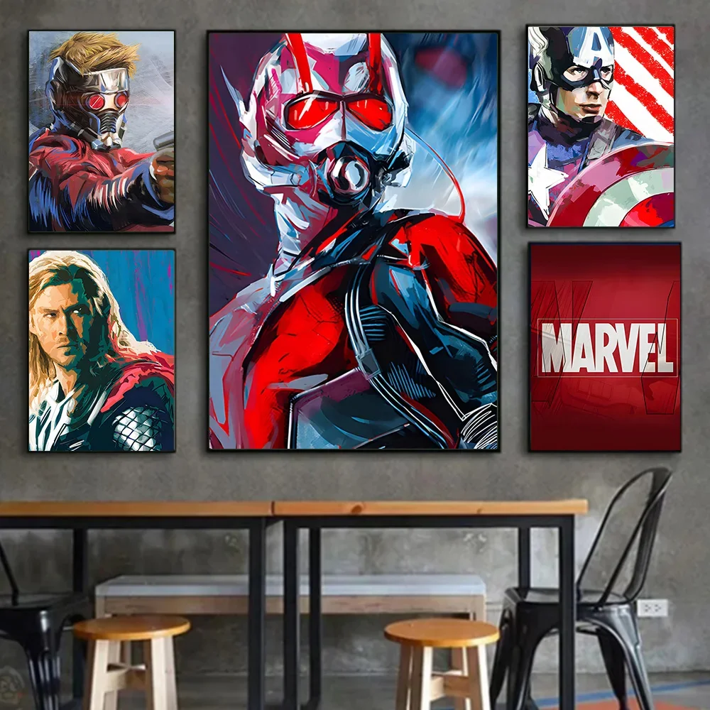 MINISO Marvel Green Giant Iron Man Home Living Room Bedroom Decorative Art Poster Children's Room Wall Canvas Painting HD Prints