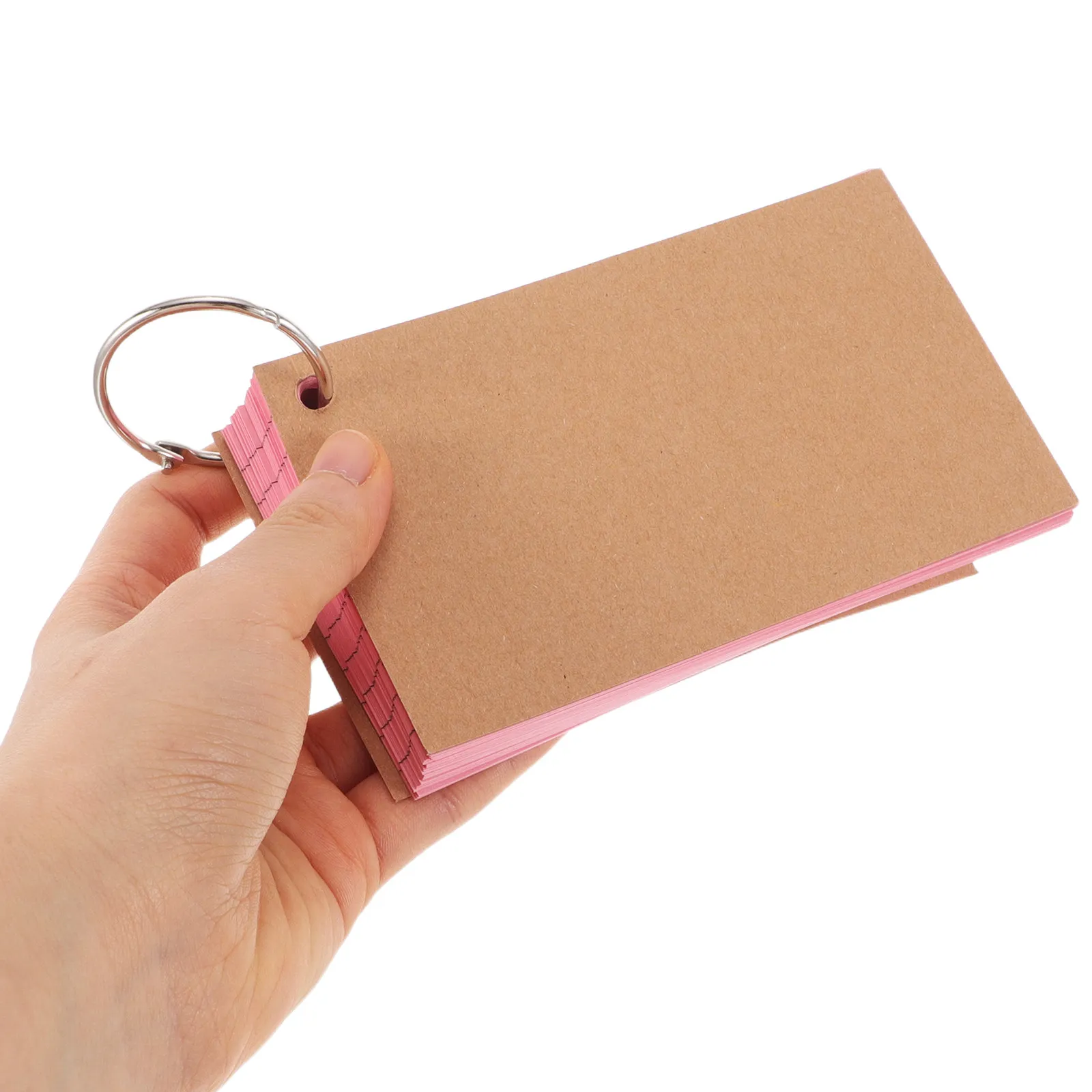 

10Pcs American Style Index Cards Paper Cover Double-Sided Lined Printing Looseleaf Design Rings for Study Work Meetings
