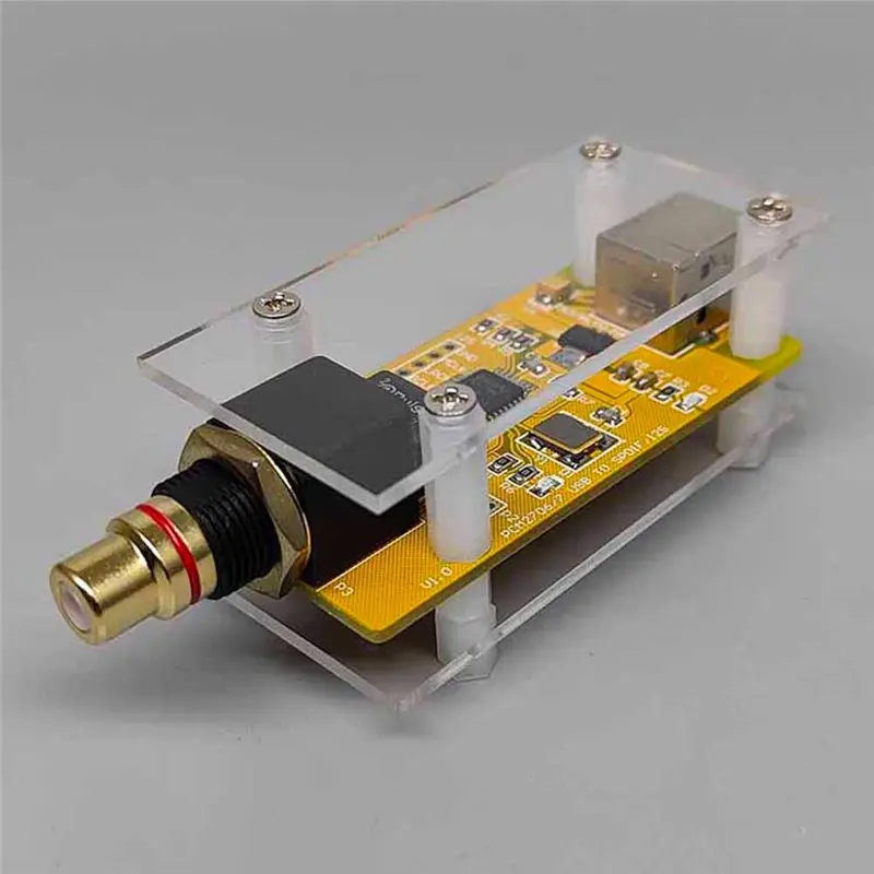 ABWZ-RCA Scheda audio USB-Per decodificatori audio Convertitore di segnale digitale coassiale compatibile con amplificatore di potenza PCM2706C