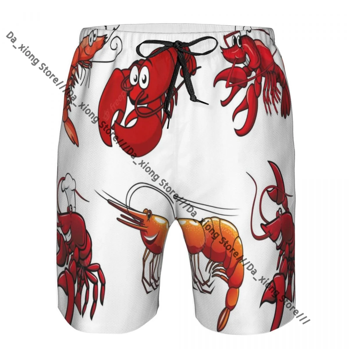 Mens Swimming Shorts Swimwear Crawfish Trunks Swimsuit Beach Wear Boardshorts