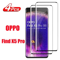 1/4Pcs Full Cover Glass For OPPO Find X5 Screen Protector For Oppo Find X5 Pro Tempered Glass Protective Film