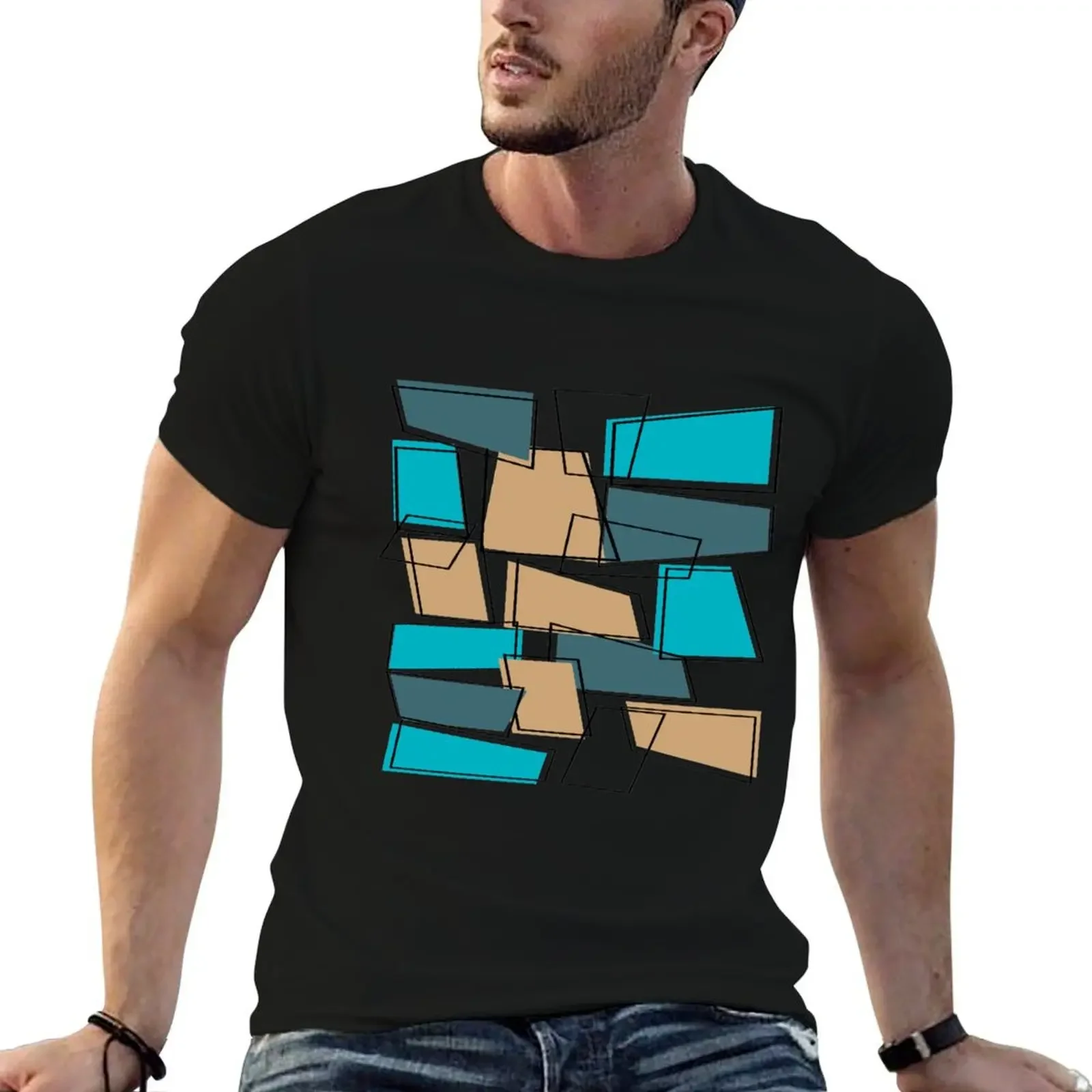 

Mid Century Modern Atomic Abstract T-Shirt vintage graphic tee topping mens graphic t-shirts hip hop