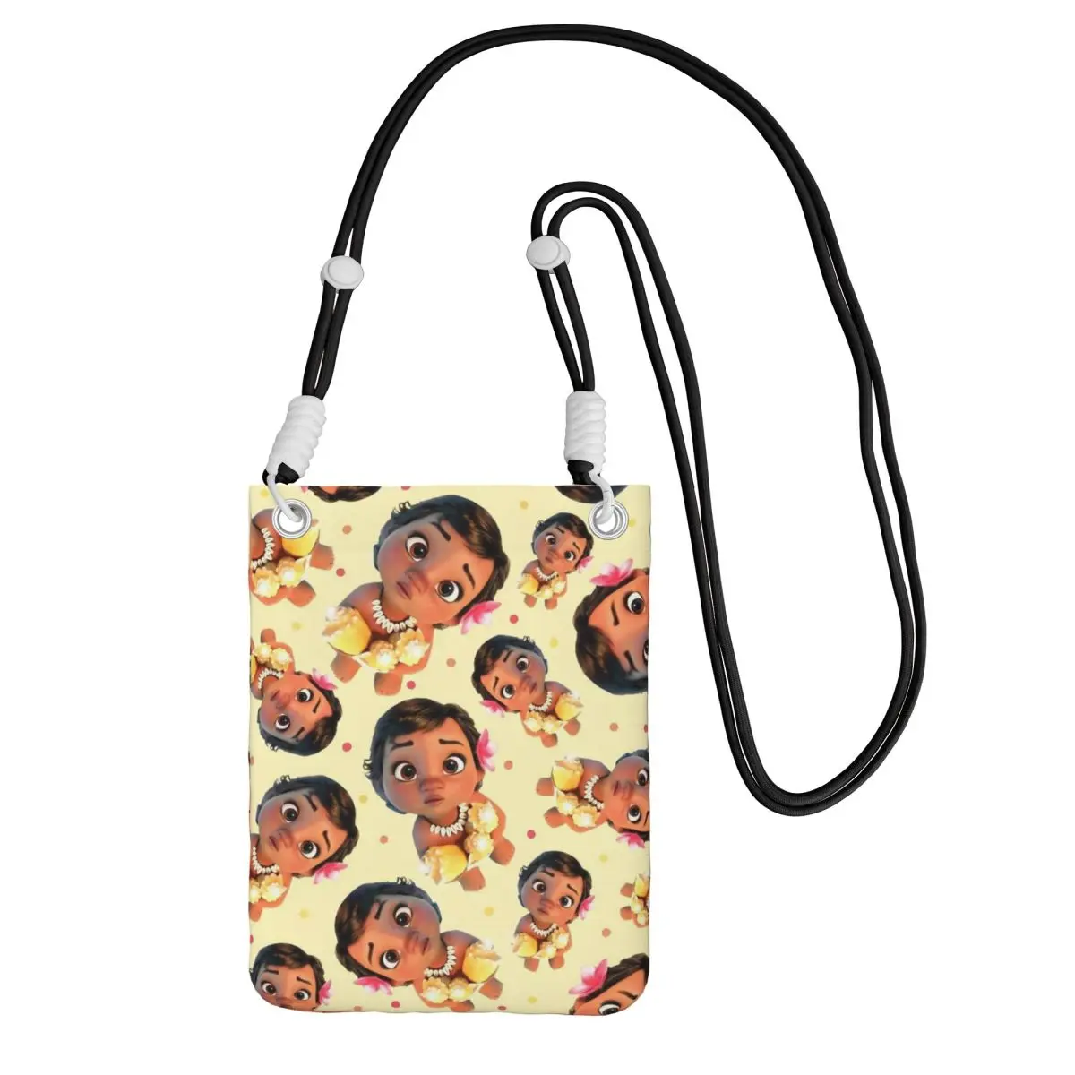 

Custom Moana Carry A Mobile Phone Bag Diagonally Men Women Cartoons Shoulder Crossbody Bag Adjustable Length City Walk