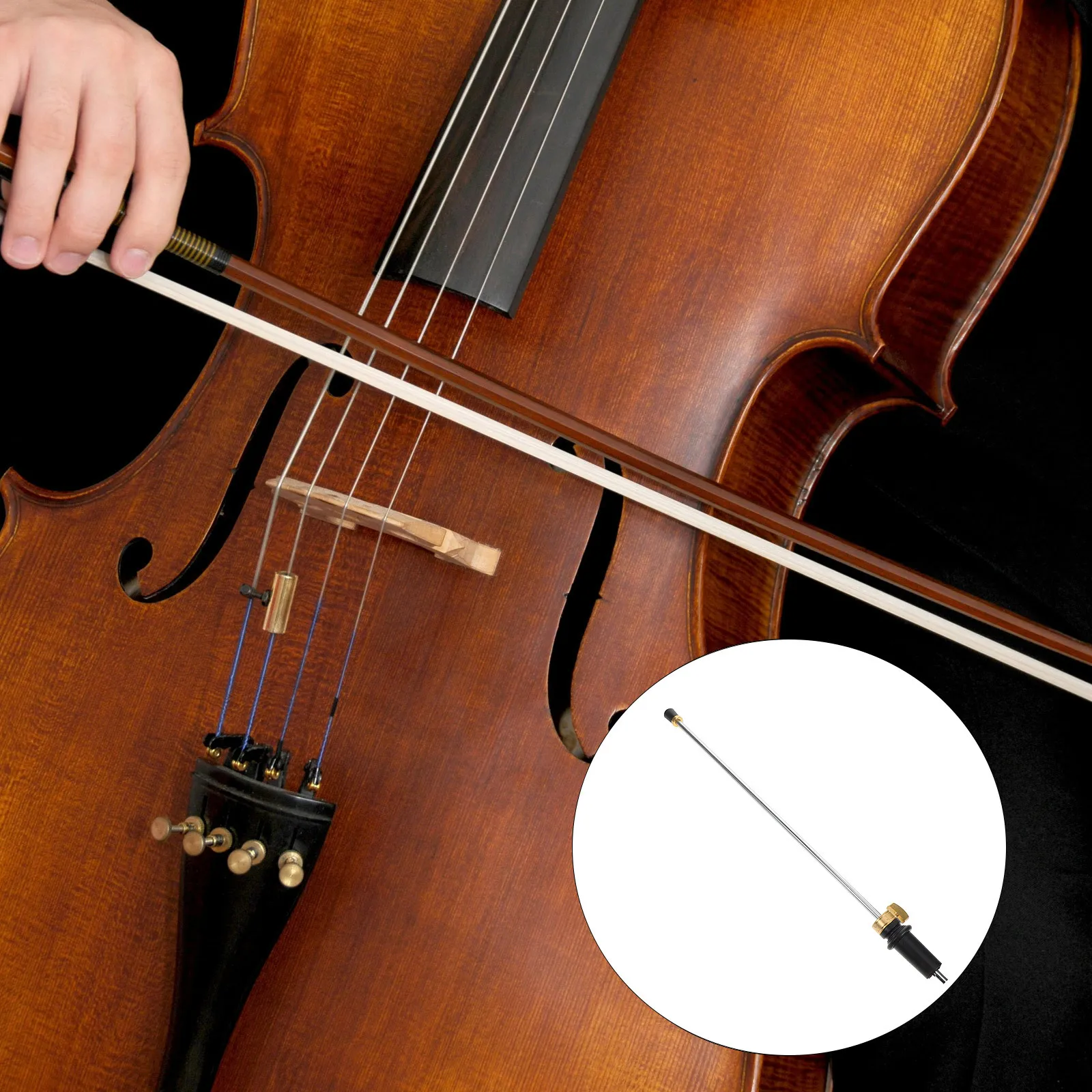 

Adjustable Cello Tail Post Support Rod for 34 to 44 Cellos Stable Endpin Enhancing Performance Cello Tailpiece Accessory