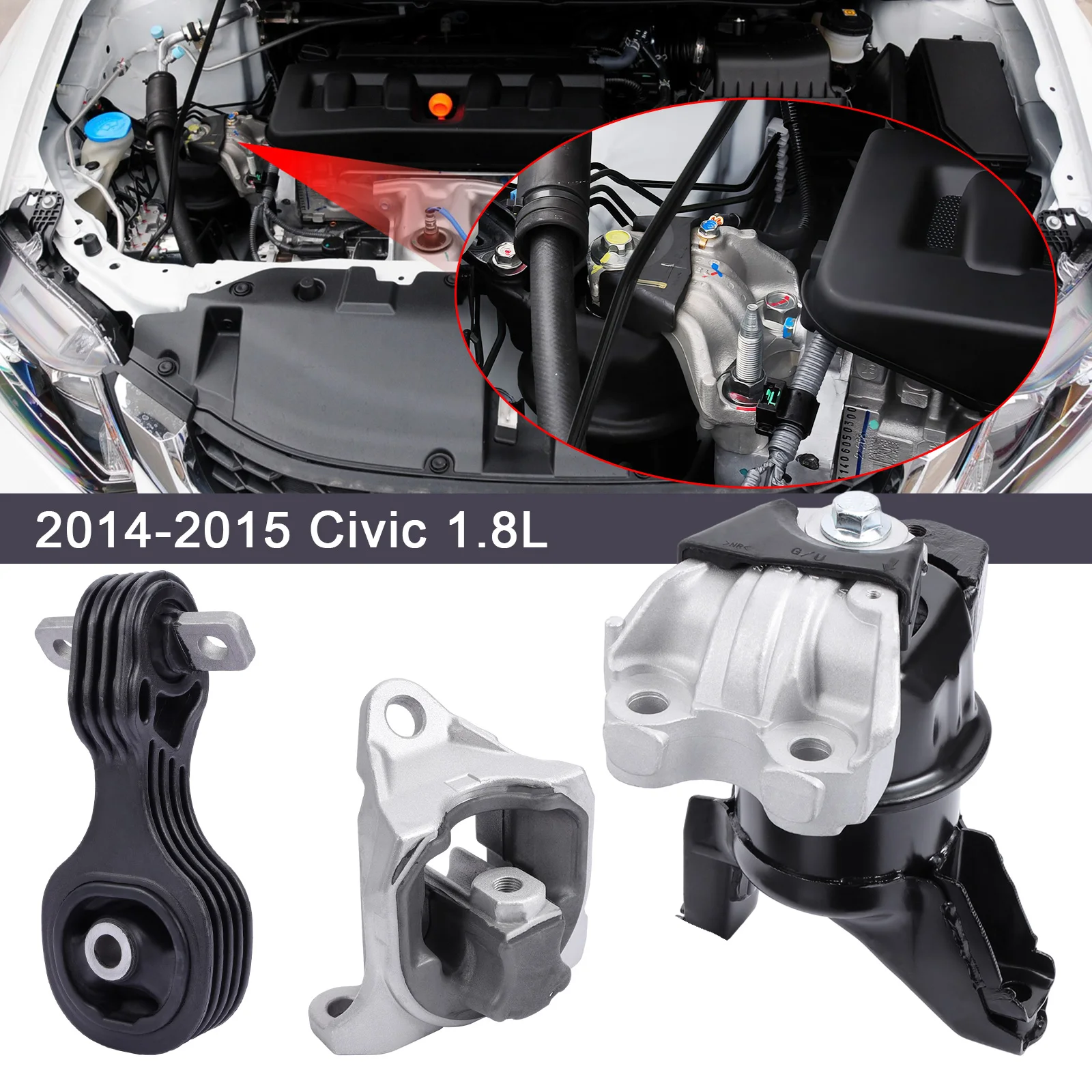 

For 2014-2015 Honda Civic 1.8L engine mount kit