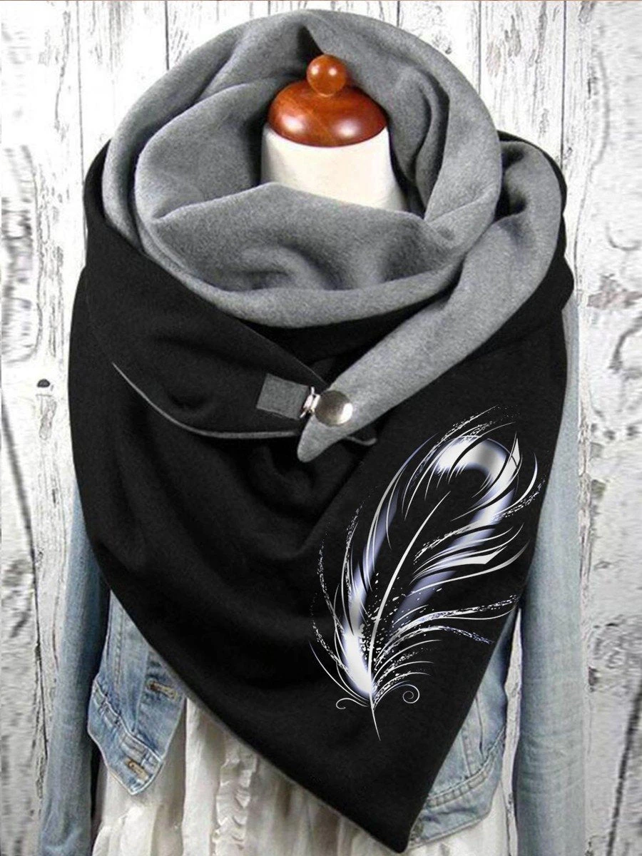 

White Feather Casual Scarf And Shawl for Women