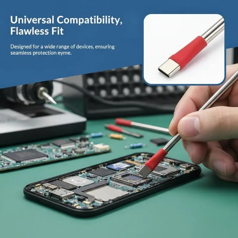 Type C Soldering Shield Charging Port Protector 2Pcs Non-Stick High Temp for Phone Electronic Component Repair