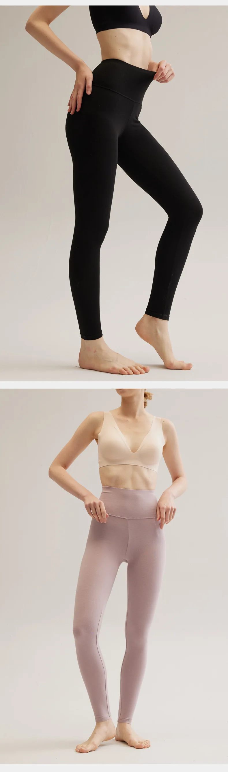 Hochwertige Baumwoll-Leggings für Damen mit Hoher Taille, Frühling, Warm, Bequem, Schlanke Passform, Studentenqualität, Neue Innenbekleidung, Dünne Herbsthose, Größen M bis XXXL – Detail 6
